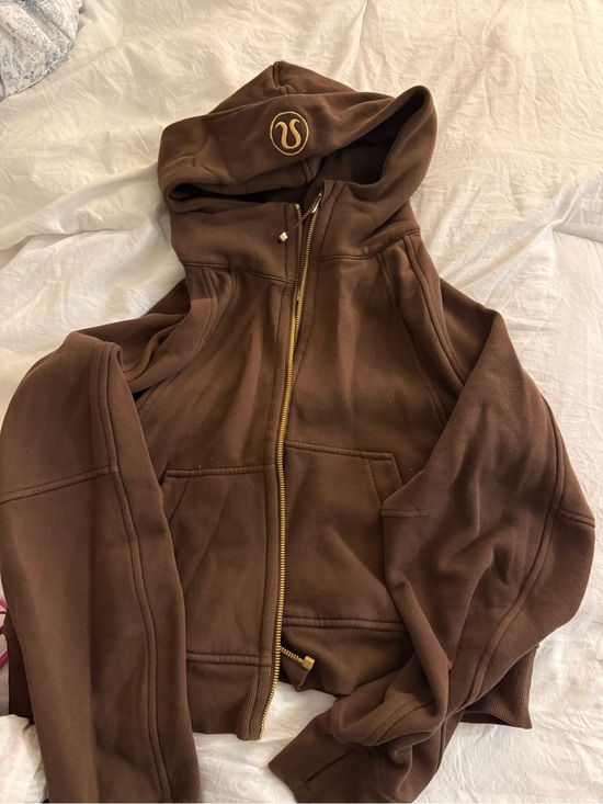 lululemon athletica Other - Lulu Scuba Zip-Up Hoodie with Gold Logo